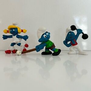The Smurfs Vintage Figurines - Bundle of 3